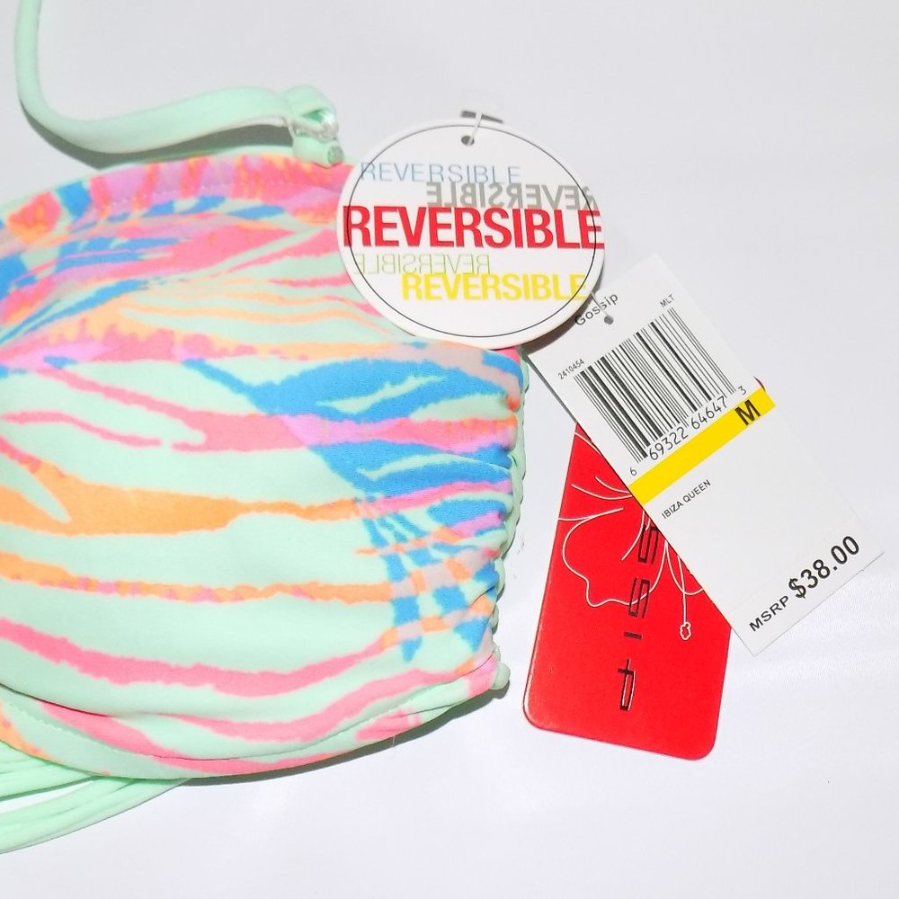 Gossip Ibiza Queen Reversible Bikini Top Sz M NWT - Picture 2 of 4